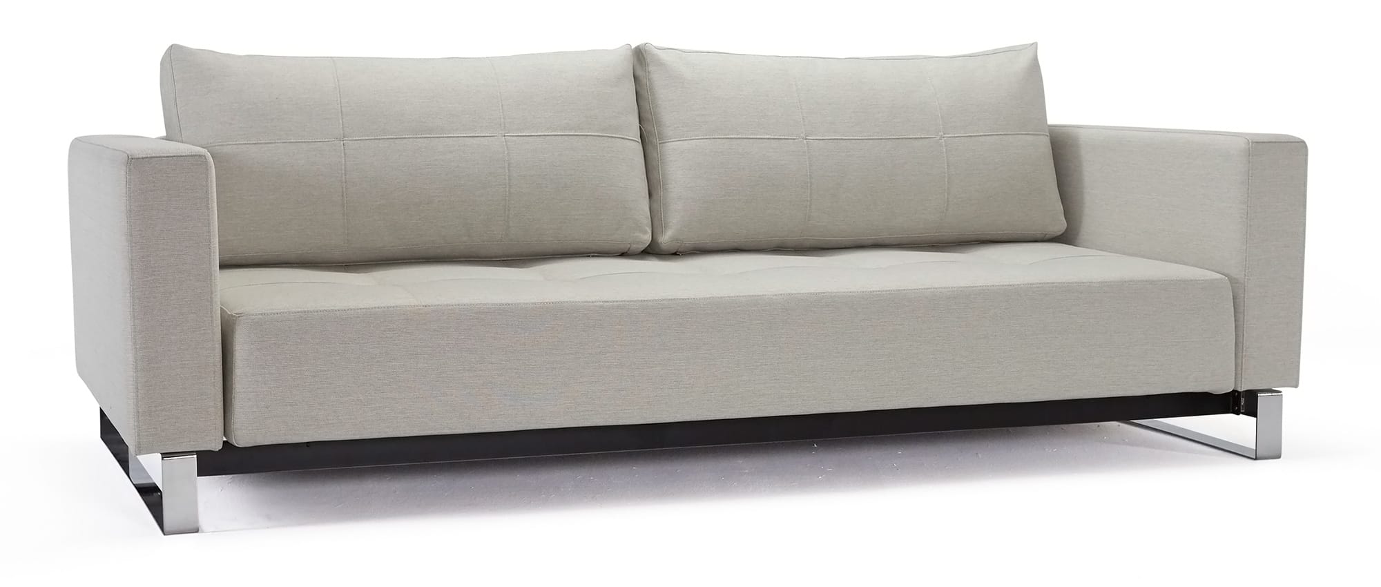 Innovation Lounge Sofa CASSIUS DELUXE EXCESS mit Chromfüßen und Armlehnen, Gästebett für 2 Personen - 155x200