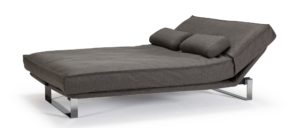 Innovation Schlafsofa MINIMUM mit Chromfüßen, Sofabett für jeden Tag, 2 Personen Schlafsofa - Liegefläche 140x200