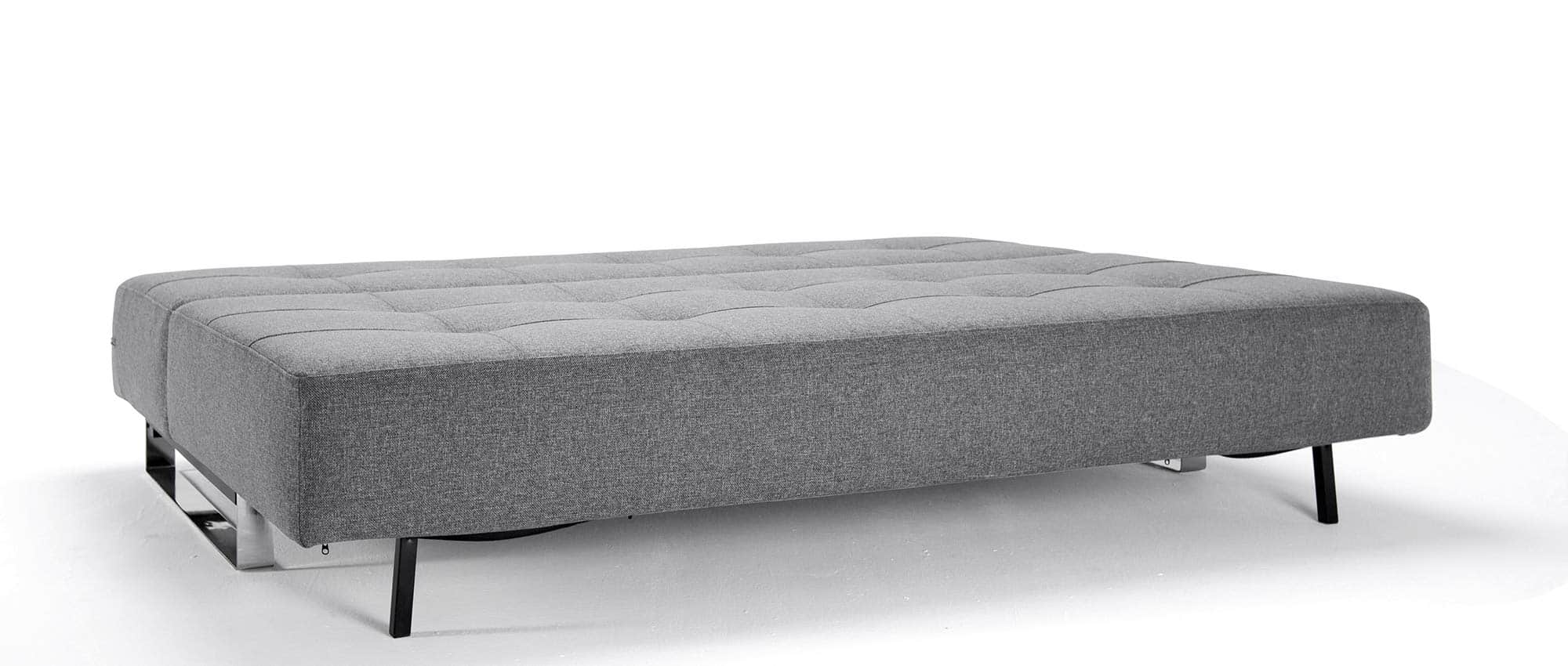Schlafsofa ohne Armlehnen, Lounge Sofa von Innovation mit Chromkufen - 155x200 cm
