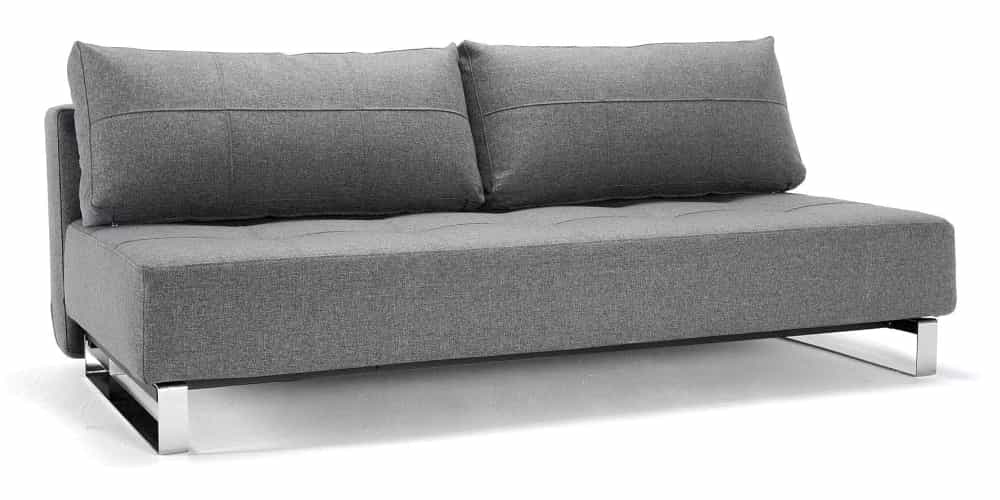 SUPREMAX DELUXE EXCESS Schlafsofa von Innovation, Lounge Sofa mit Chromkufen - Liegefläche 155x200