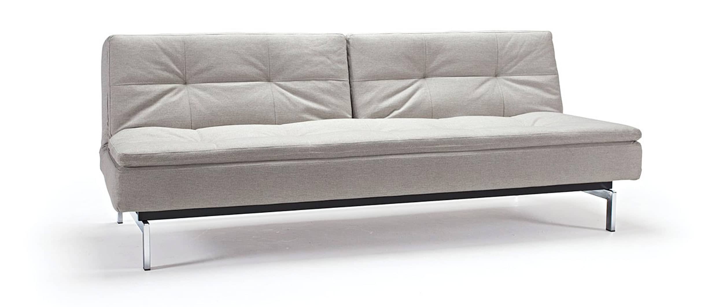 Innovation Schlafsofa DUBLEXO mit Chromfüßen und ohne Armlehnen, Gästebett mit verstellbarer Rückenlehne, skandinavisches Design - Liegefläche 110x200