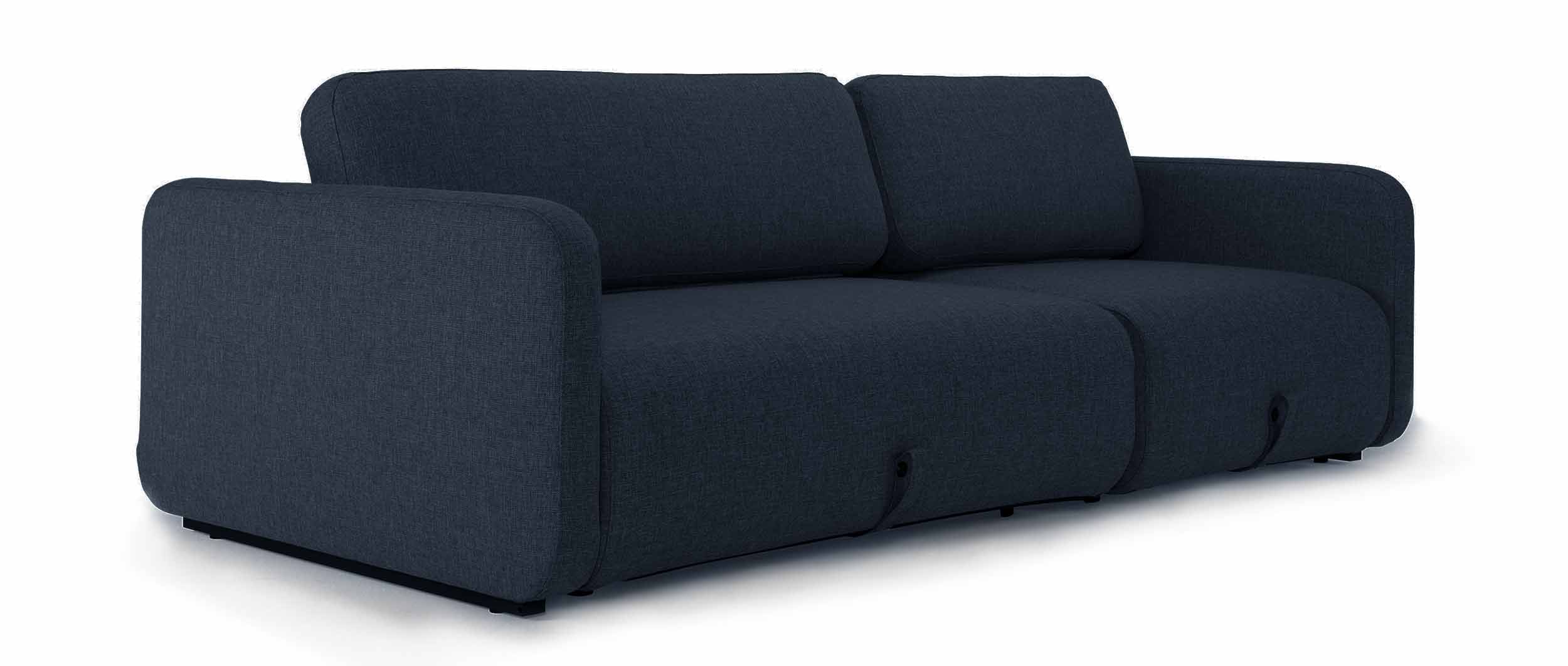 Lounge Sofa mit Gästebett-Funktion für 2 Personen, flexibles Ecksofa mit Longchair - Liegefläche 120x200cm