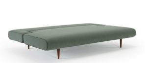 Lounge Sofa Gästebett grün UNFURL LOUNGER von Innovation ohne Armlehnen und mit Holzfüßen - Liegefläche 140x200